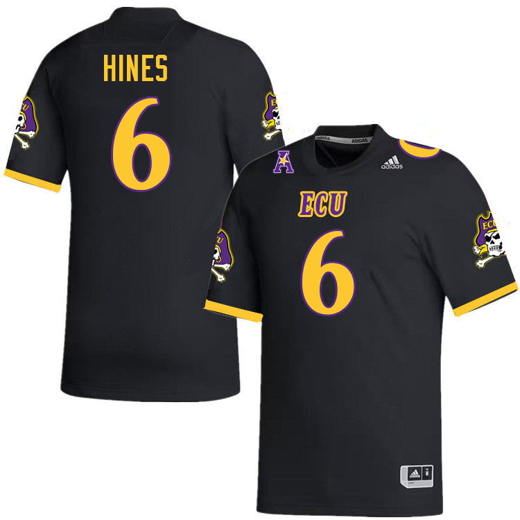 #6 DeMarius Hines East Carolina Pirates College Football Jersey Stitched-Black